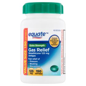 Equate Extra Strength Gas Relief Softgels Value Size; 125 mg; 150 Count