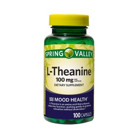 Spring Valley L-Theanine Capsules Dietary Supplement; 100 mg; 100 Count