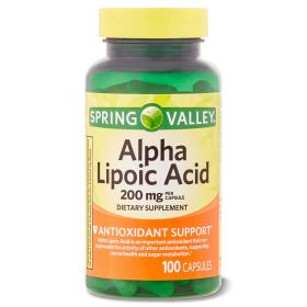 Spring Valley Alpha Lipoic Acid Dietary Supplement; 200 mg; 100 Count