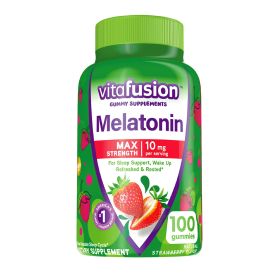 Vitafusion Max Strength Melatonin Gummy Supplements; Strawberry; 100 Count