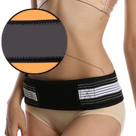 Double-reinforced Pelvic Repair Orthosis Protective Belt (Option: Black-No vents-109x9cm)